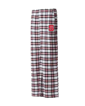 NC State Wolfpack Women's Black/Red Block S Sienna Flannel Pants