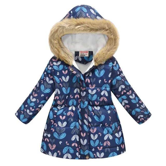 New  Winter Girls Coat Cotton Girls Warm Jackets For Girls