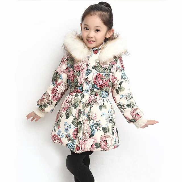 New  Winter Girls Coat Cotton Girls Warm Jackets For Girls