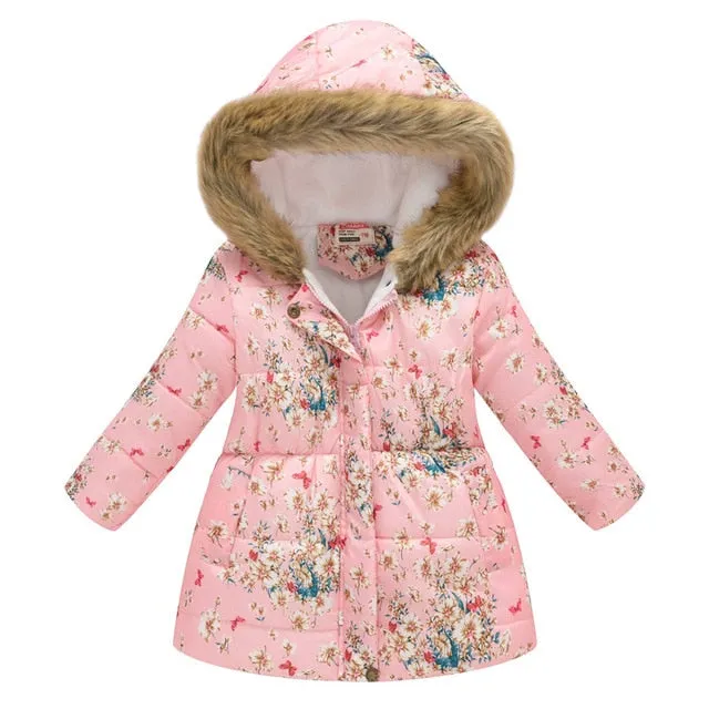 New  Winter Girls Coat Cotton Girls Warm Jackets For Girls