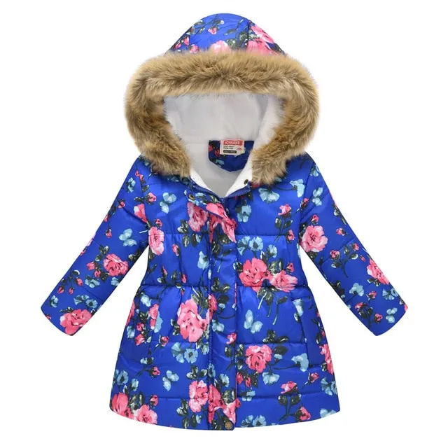 New  Winter Girls Coat Cotton Girls Warm Jackets For Girls