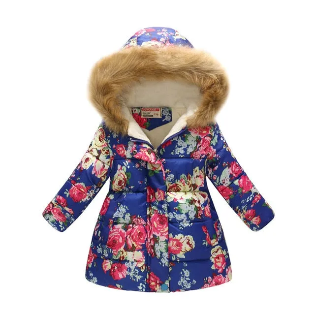 New  Winter Girls Coat Cotton Girls Warm Jackets For Girls