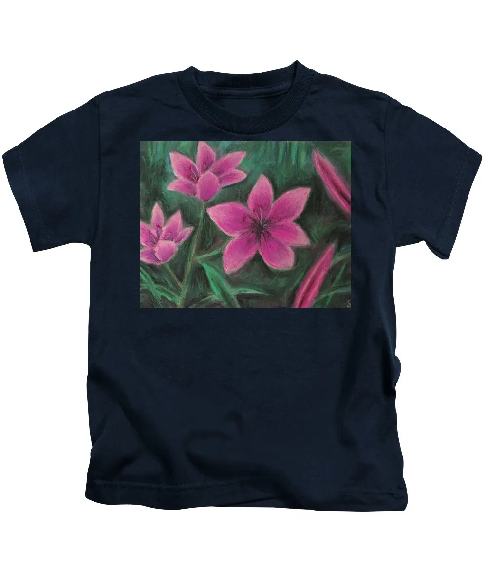 Pink Lilies - Kids T-Shirt