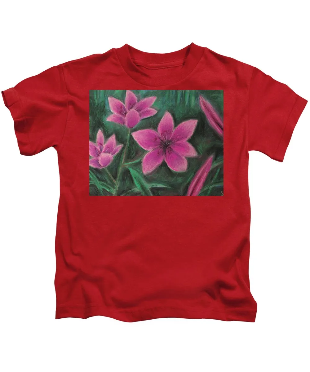 Pink Lilies - Kids T-Shirt