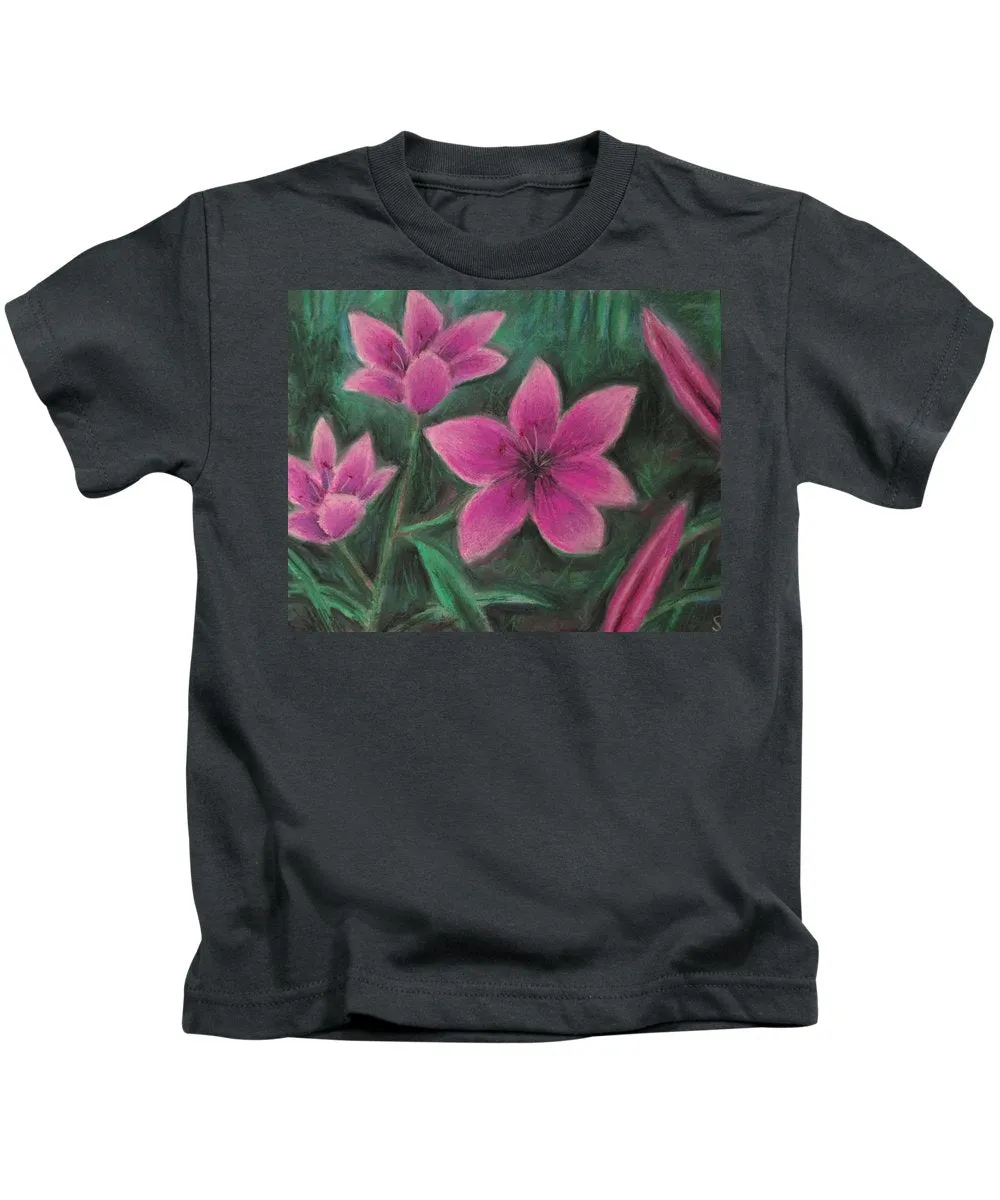 Pink Lilies - Kids T-Shirt