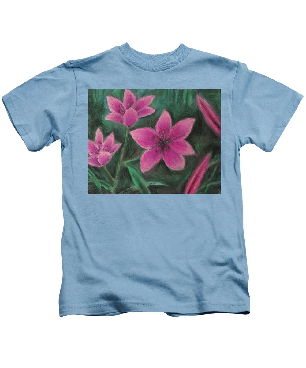 Pink Lilies - Kids T-Shirt