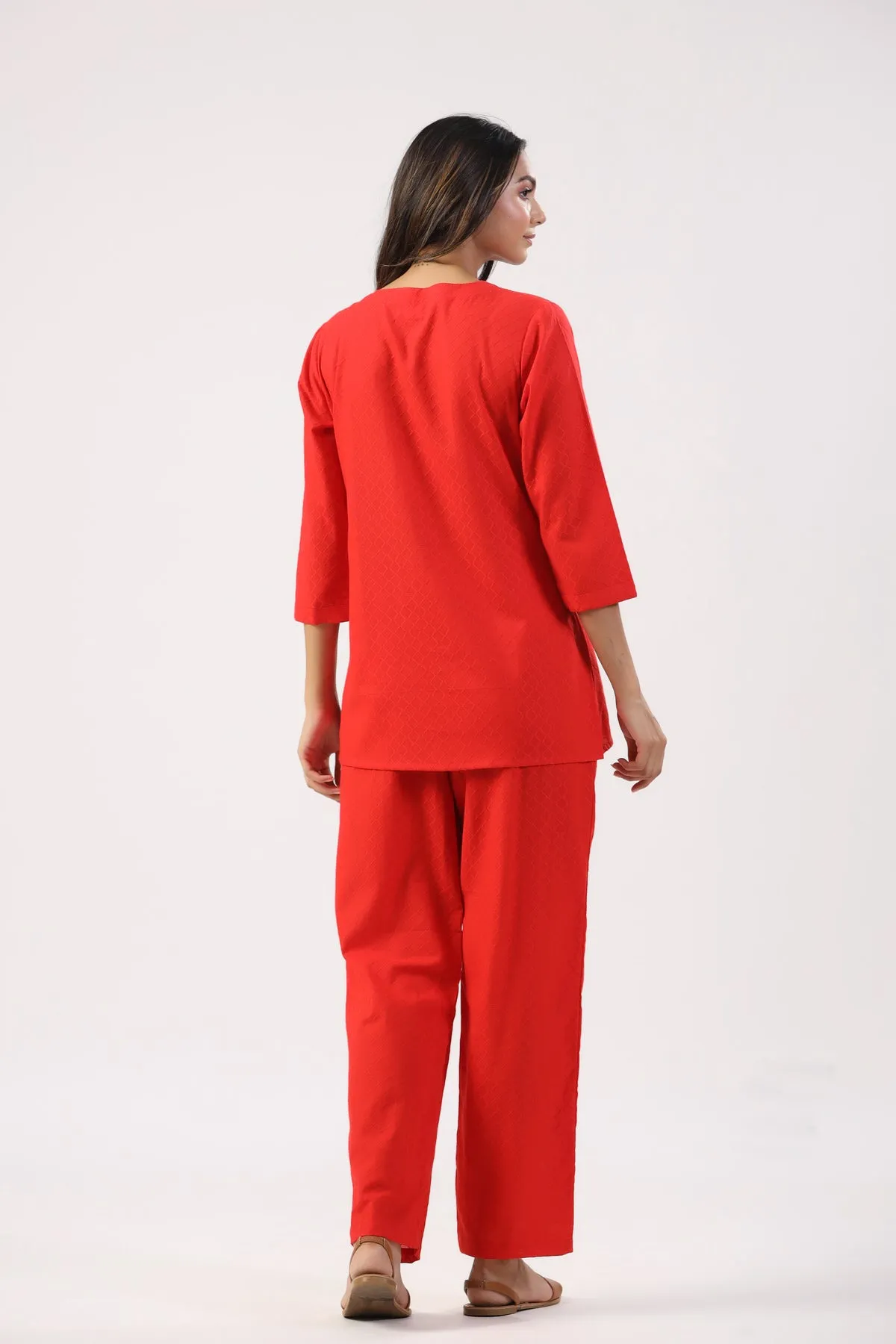 Radiant Rays Cotton Loungewear Top Set