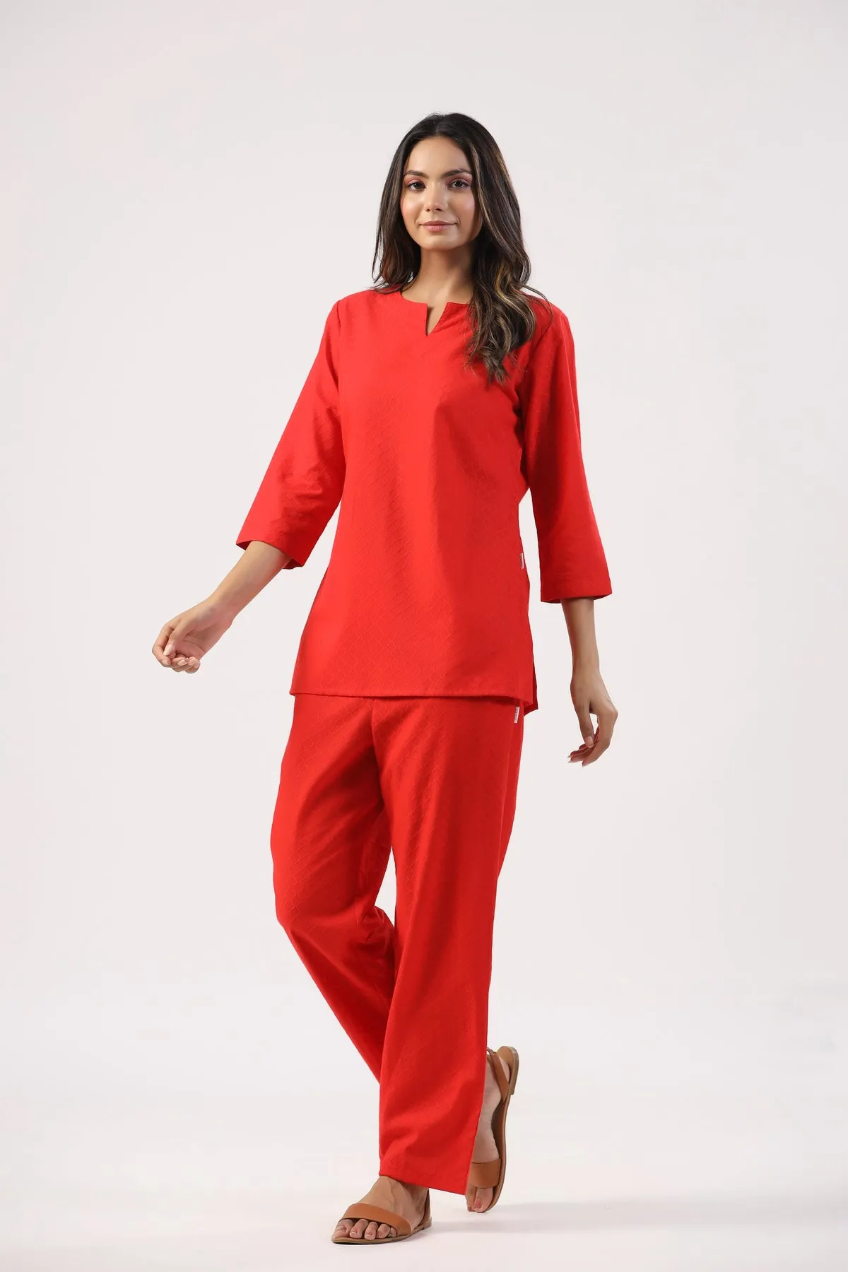 Radiant Rays Cotton Loungewear Top Set