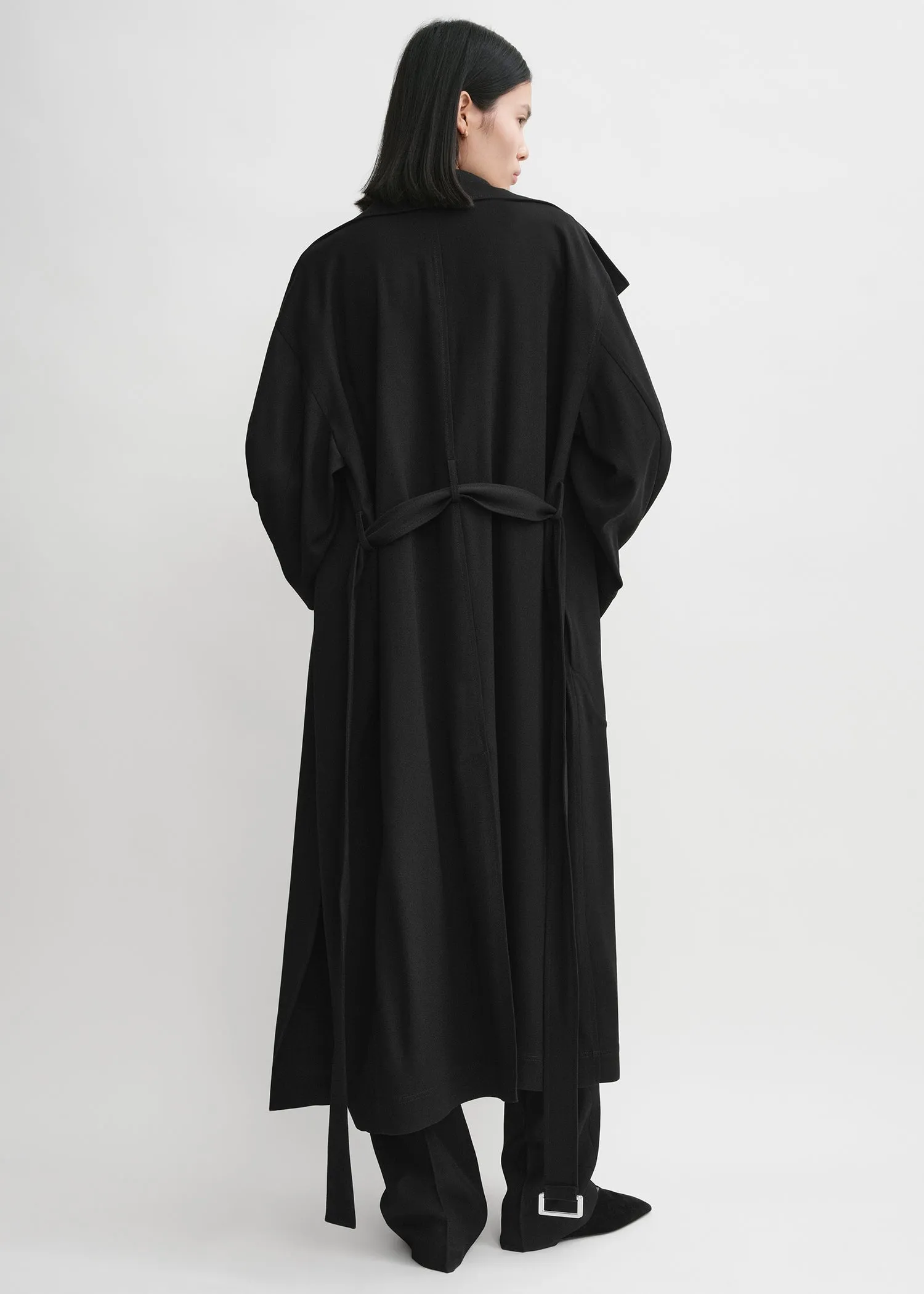 Signature twill coat black