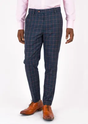 Spruce Blue Flannel Windowpane Pants