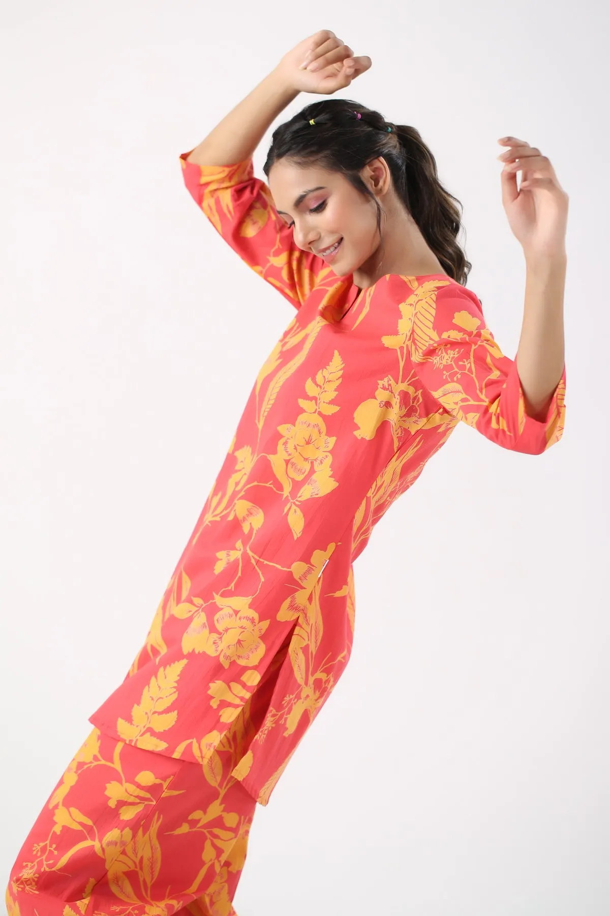 Sunkissed Sands Cotton Palazzo Loungewear Set