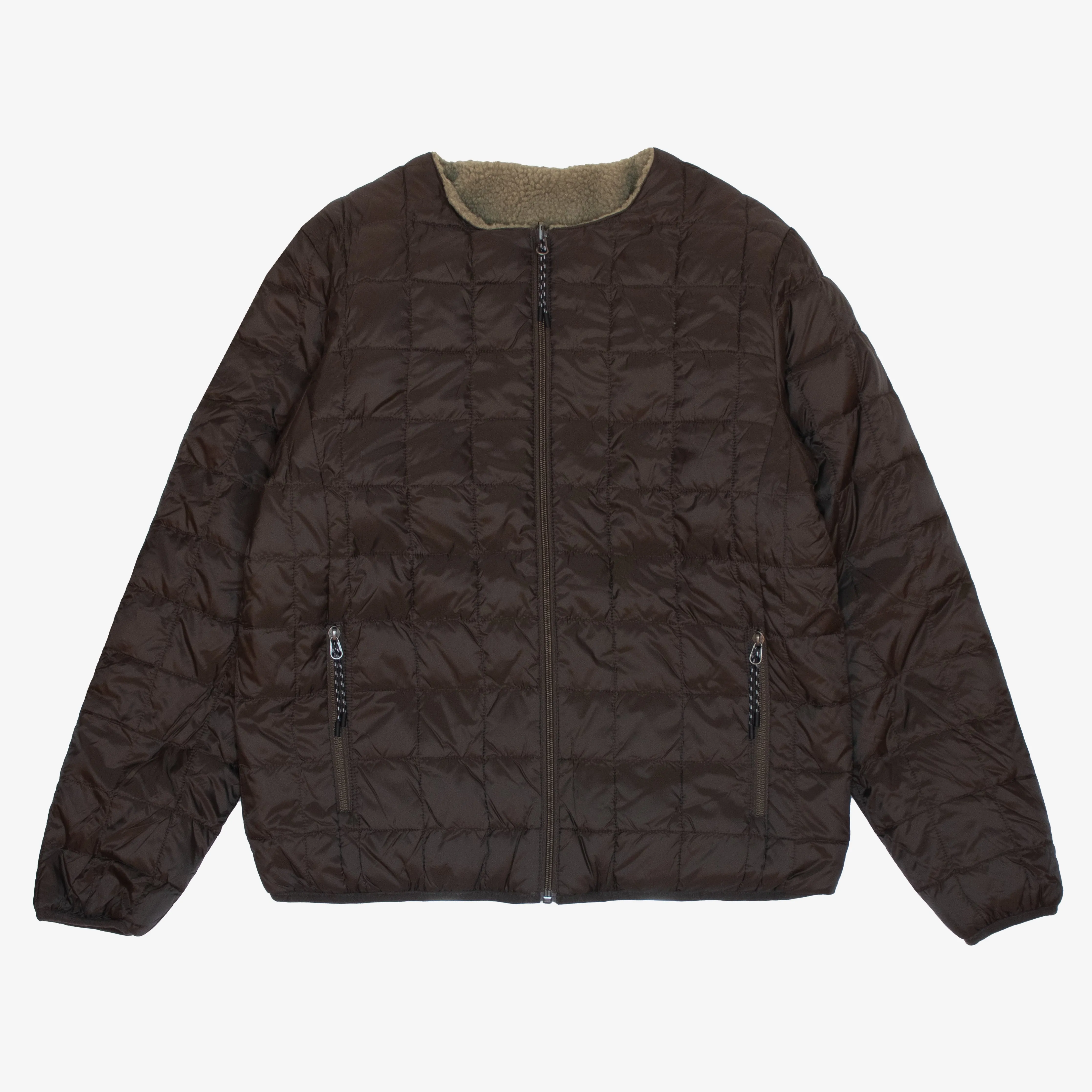 Taion Downxboa Rvsb Crew Neck Jacket D.Chocoxbeige