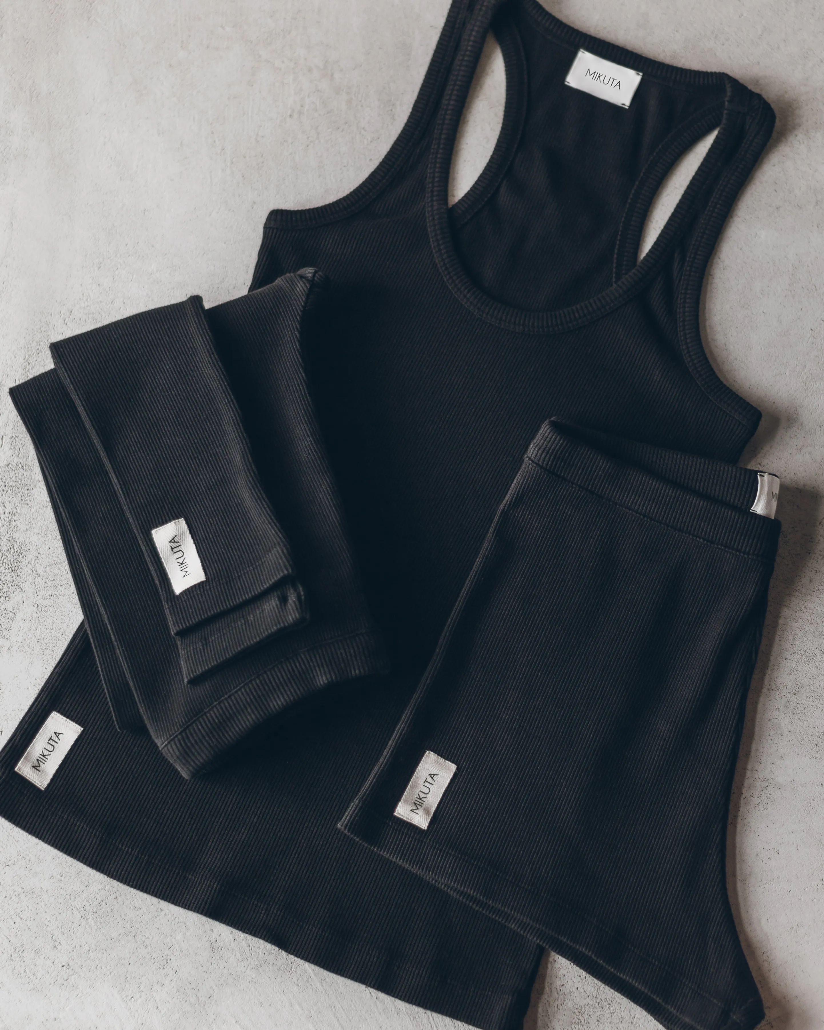 The Black Ribbed Tank Top