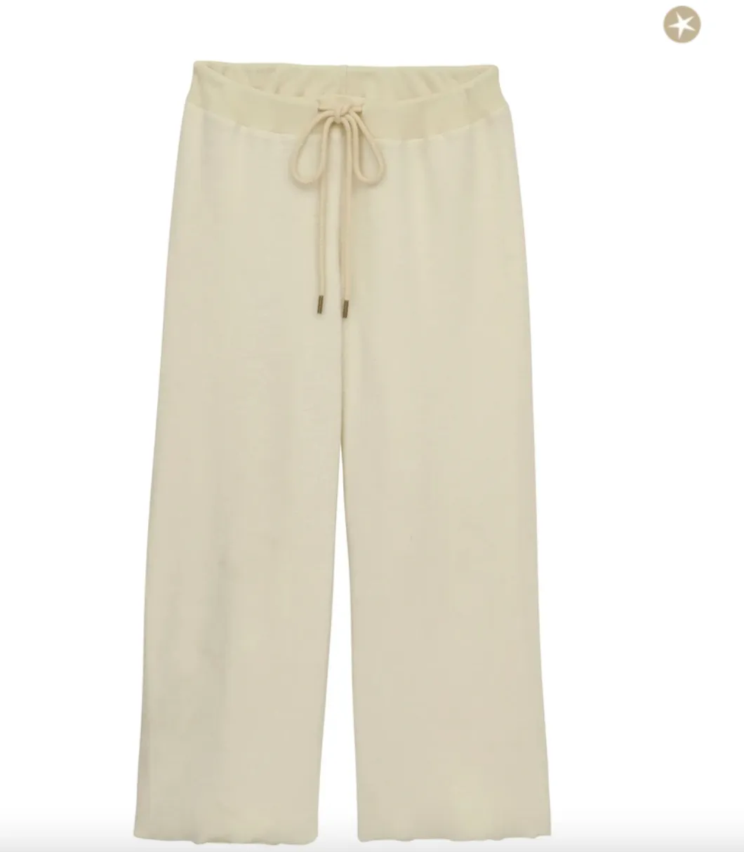 The Fleece Wide Leg Cropped Sweatpant