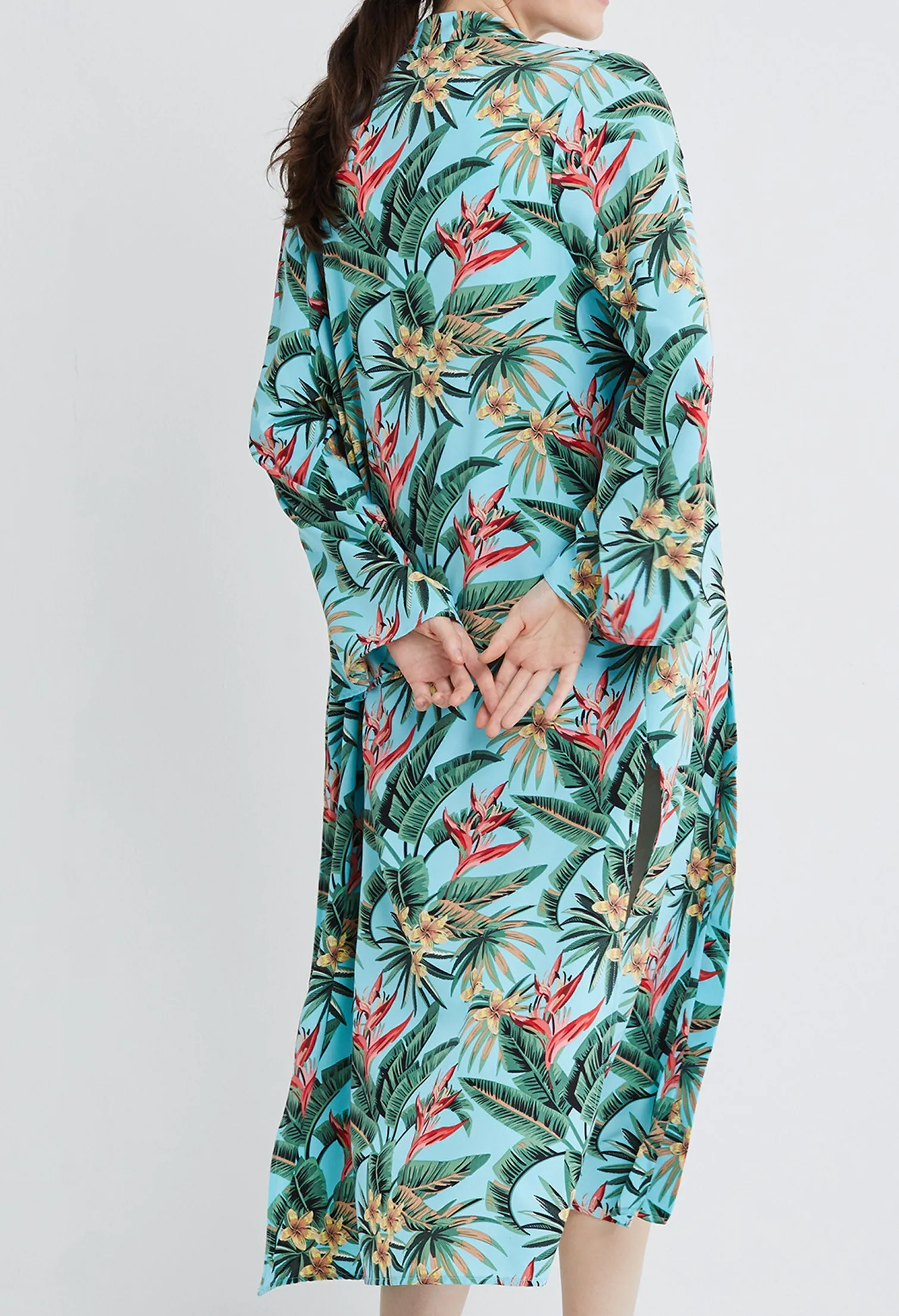 Tropical Vacay Long Kimono