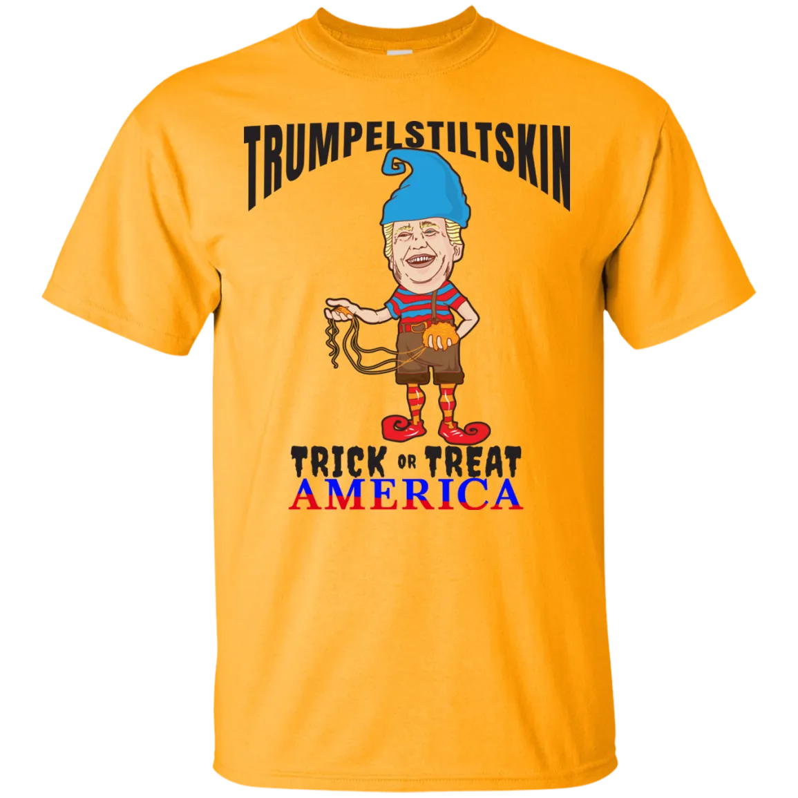 Trumpelstiltskin Trick Or Treat America T-Shirt Halloween Tees (Men)