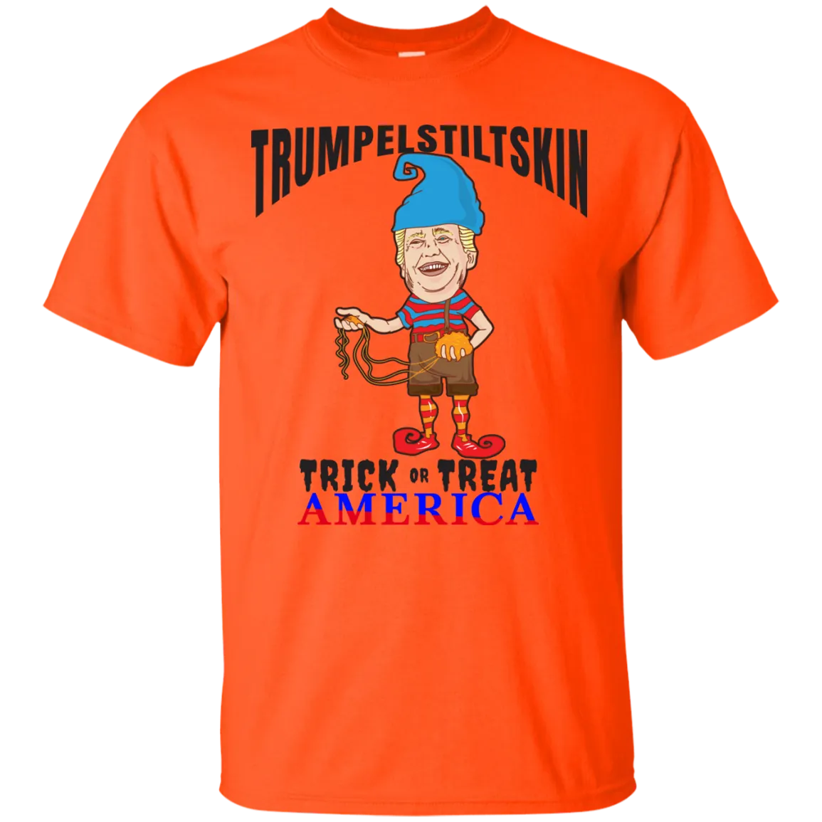 Trumpelstiltskin Trick Or Treat America T-Shirt Halloween Tees (Men)