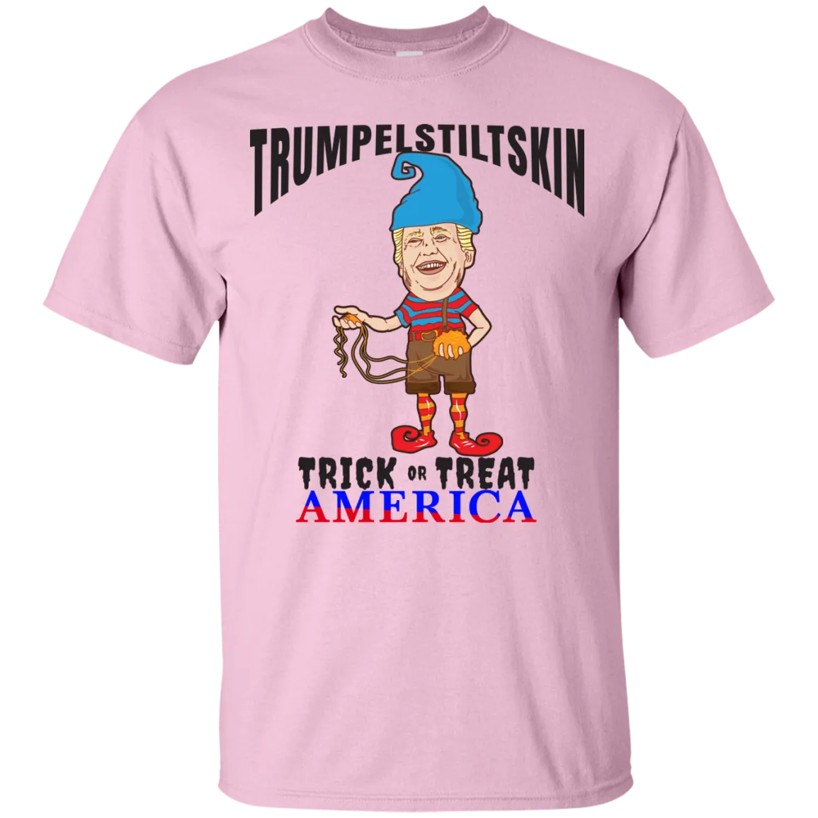 Trumpelstiltskin Trick Or Treat America T-Shirt Halloween Tees (Men)