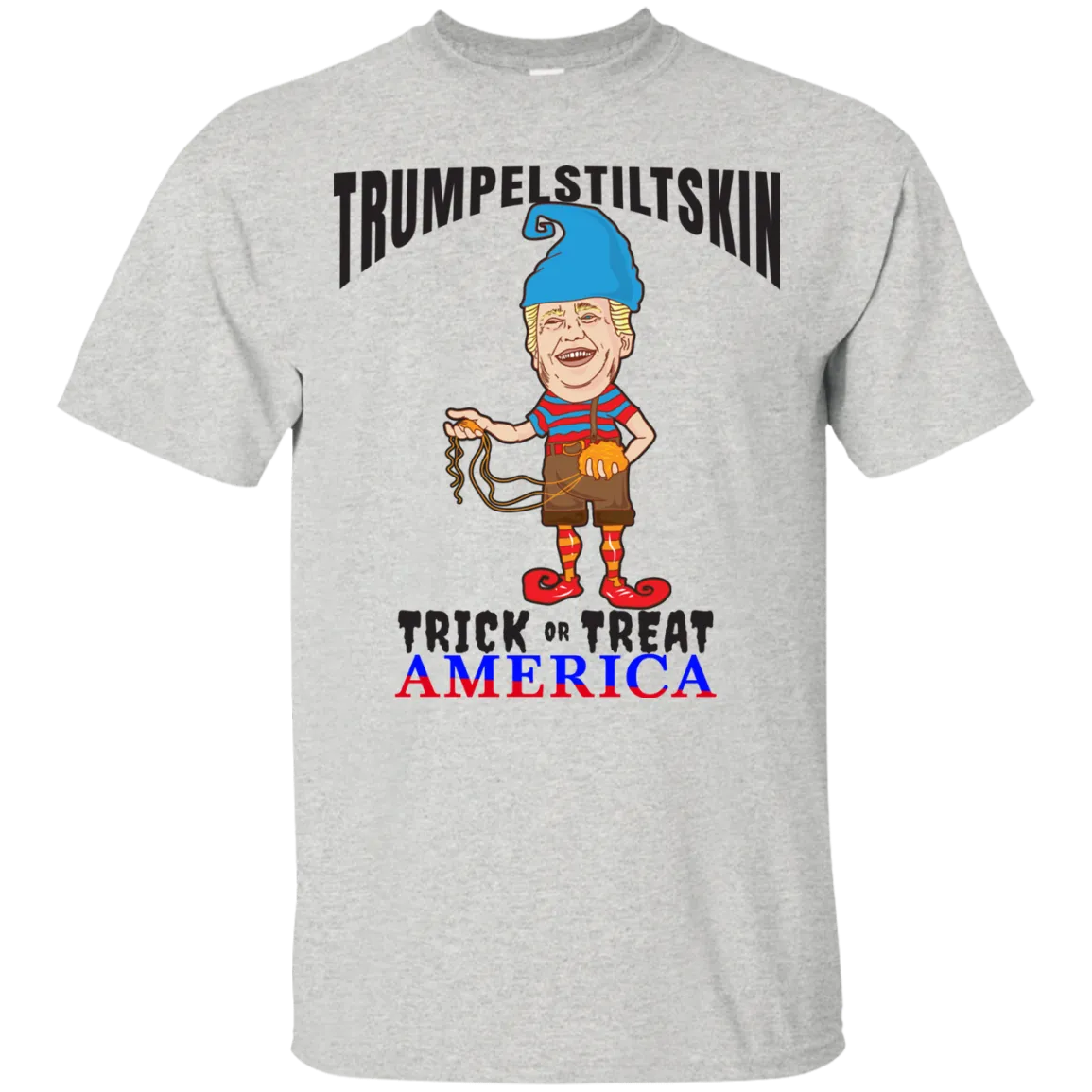 Trumpelstiltskin Trick Or Treat America T-Shirt Halloween Tees (Men)