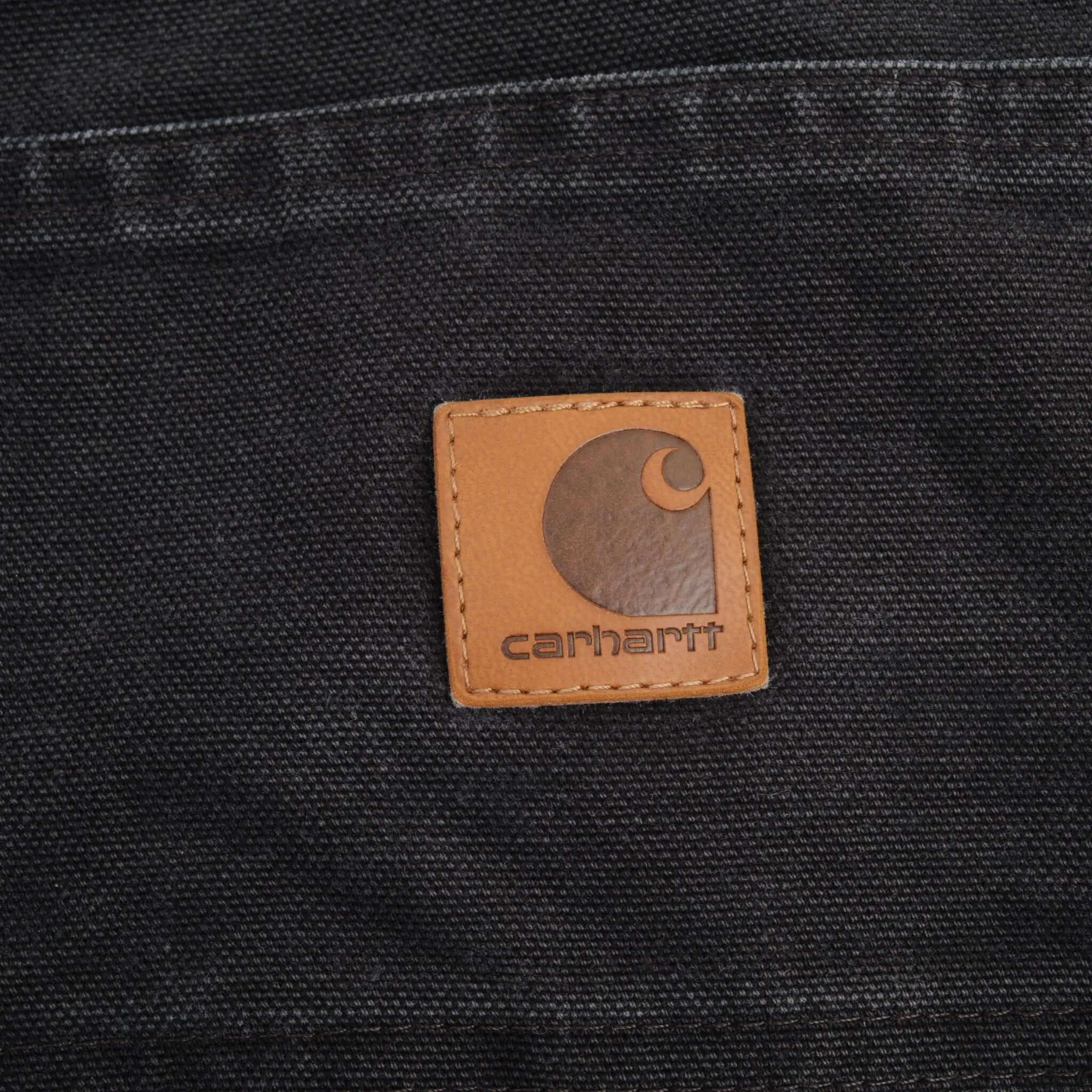 VINTAGE CARHARTT CARPENTER FLANNEL LINED BLACK PANTS SIZE 32X30