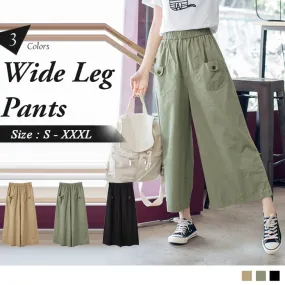 WIDE LEG PANTS ELASTIC WAIST