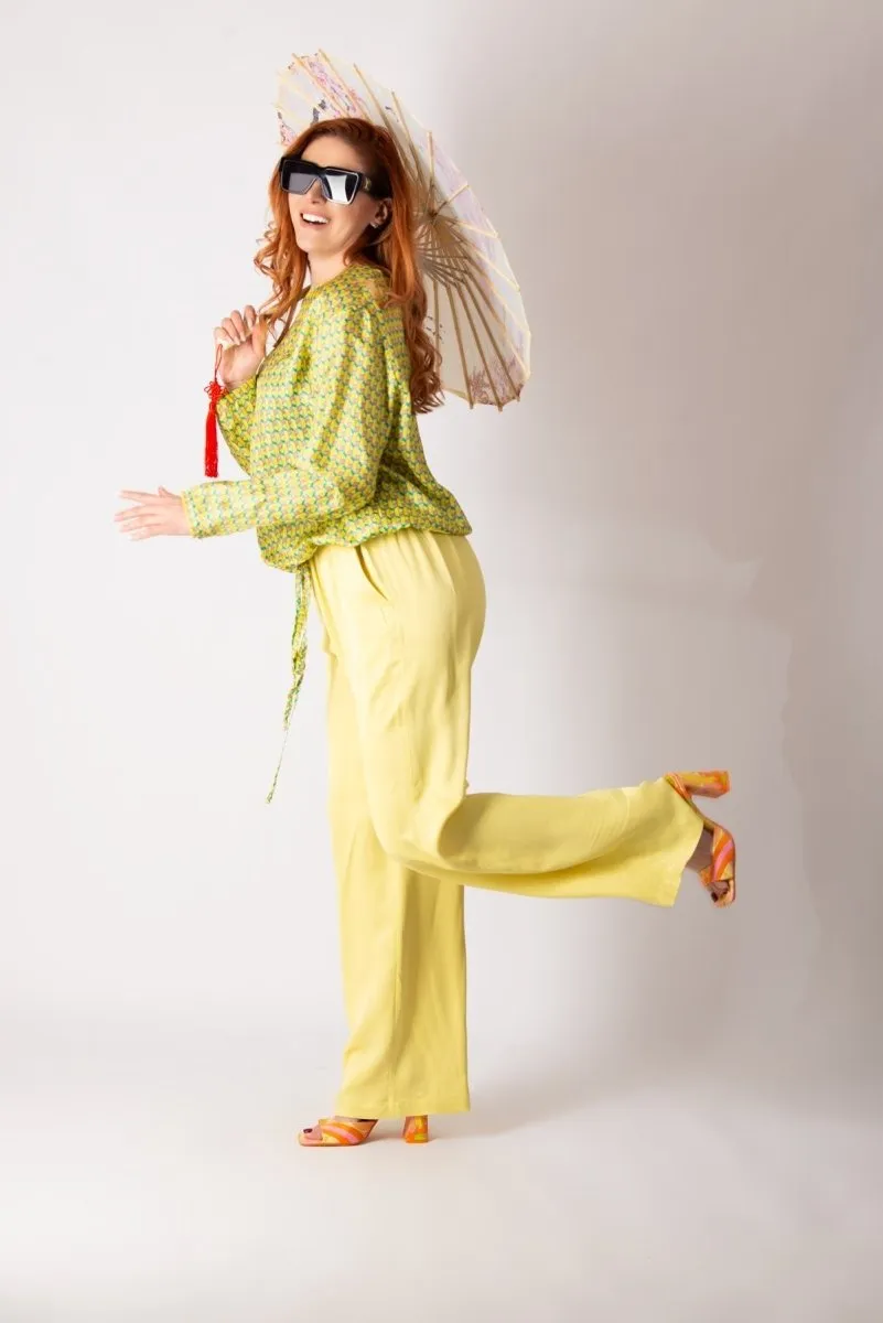 Yellow wide pants SIERA