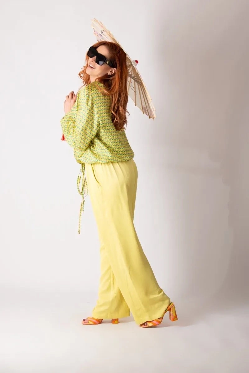 Yellow wide pants SIERA