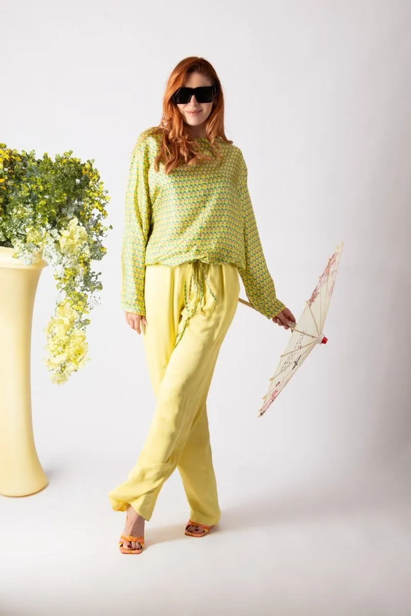 Yellow wide pants SIERA