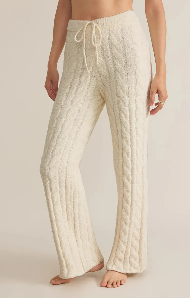 Z SUPPLY - PAIGE CABLE KNIT PANT SEA SALT